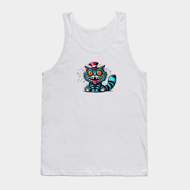 Cheshire cat in pink hat Tank Top by AnnArtshock